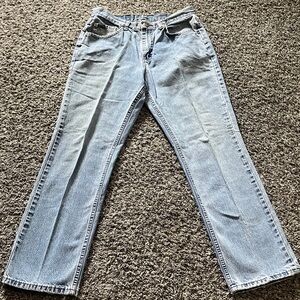 Vintage Women’s Riders By Lee Light Wash Blue Straight-Leg Jeans (30W30L)